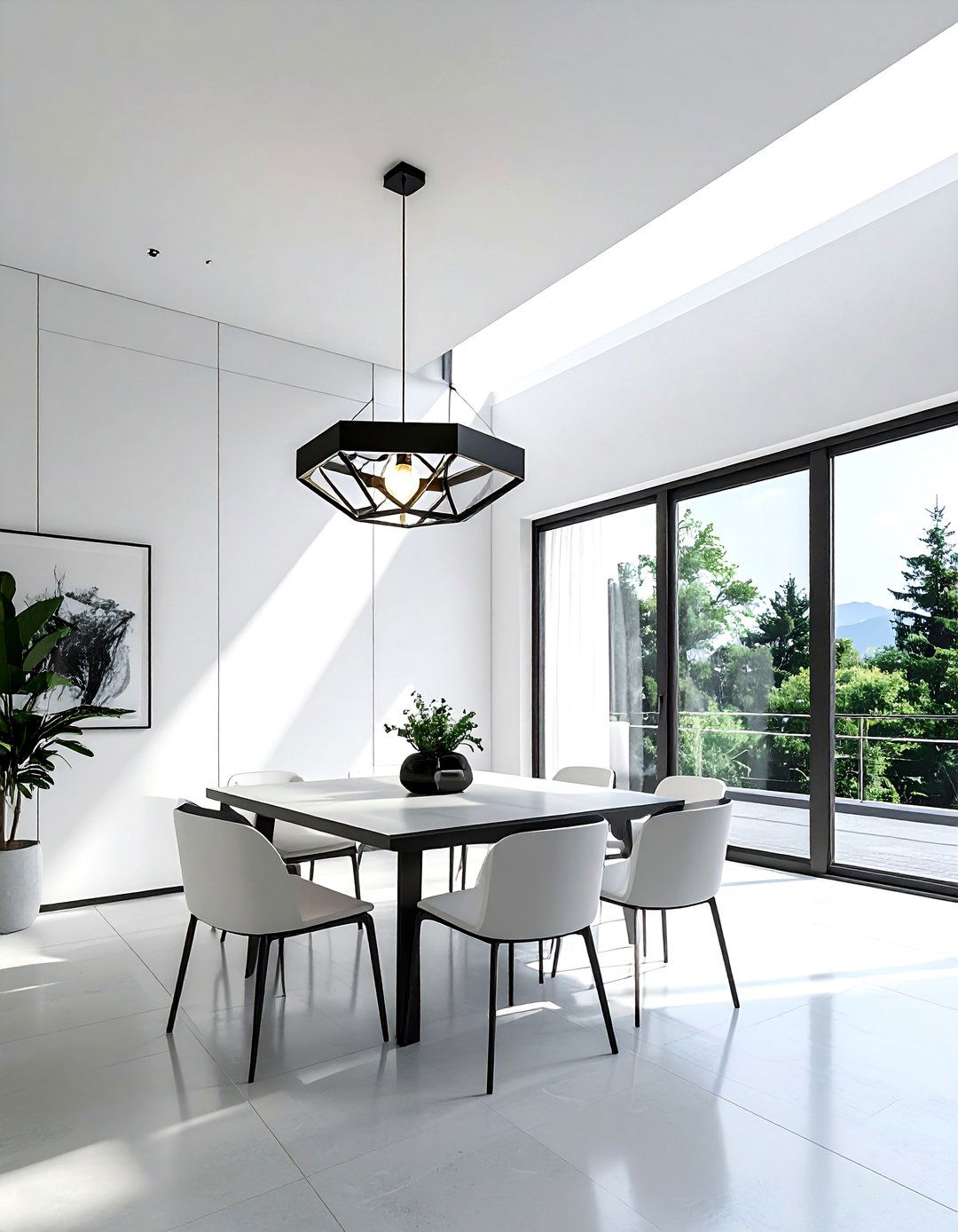 Geometric Metal Light - 30 semi-flush dining room light ideas