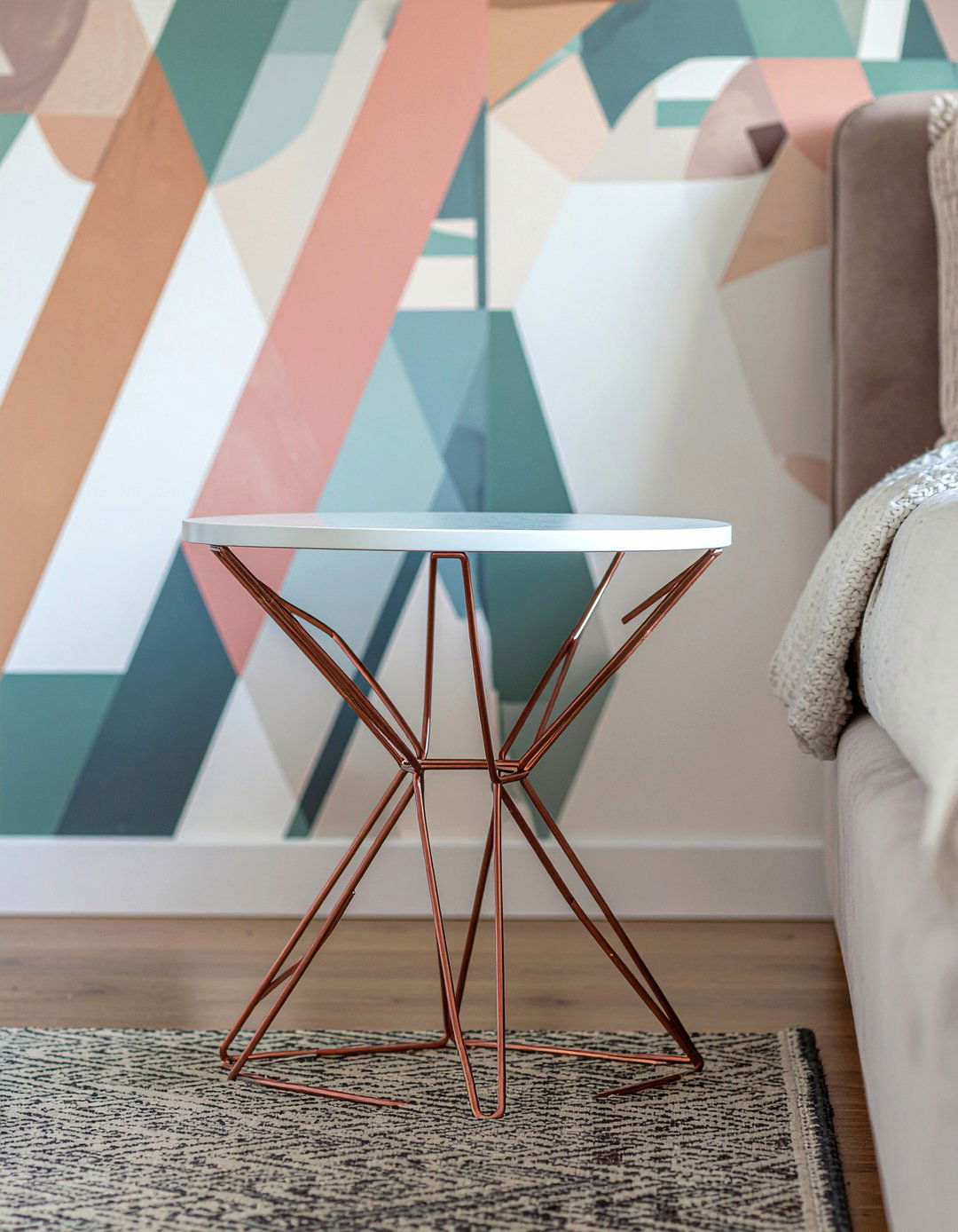 Geometric Metal Stool - 30 bedroom vanity stools