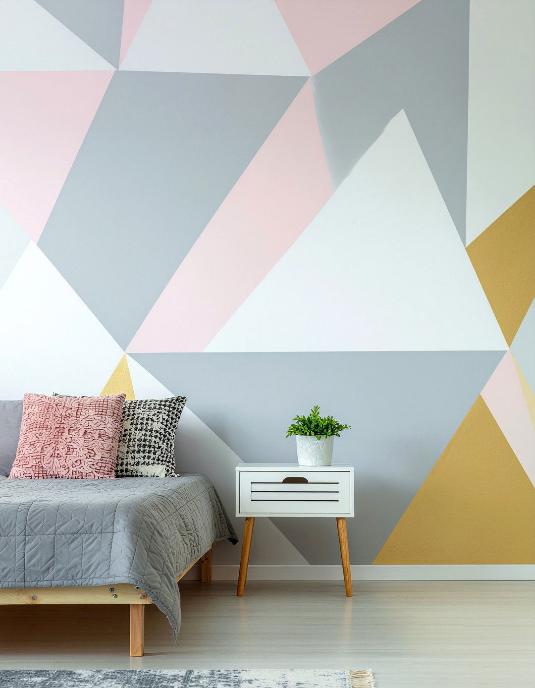 Geometric Paint Design - 30 girls bedroom ideas