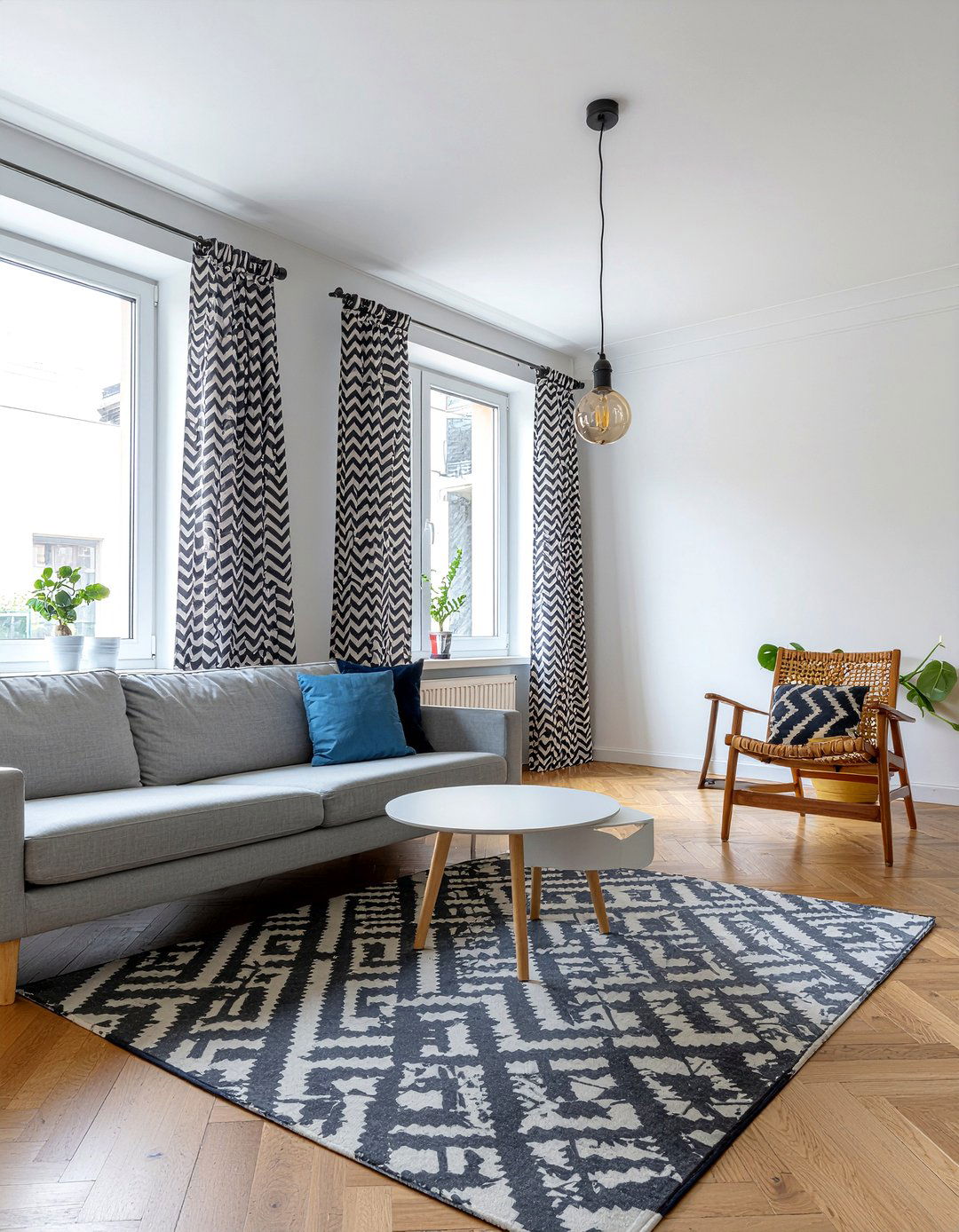 Geometric Pattern Curtains Living Room - 30 living room drapes