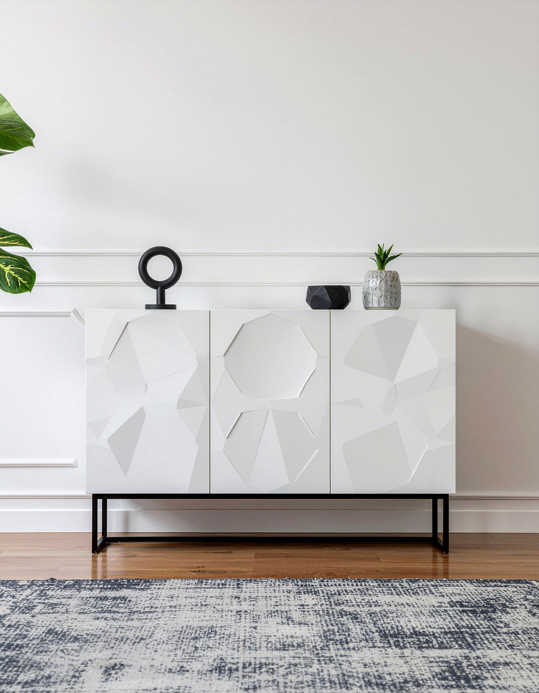 Geometric Pattern Sideboard - 30 living room sideboard ideas