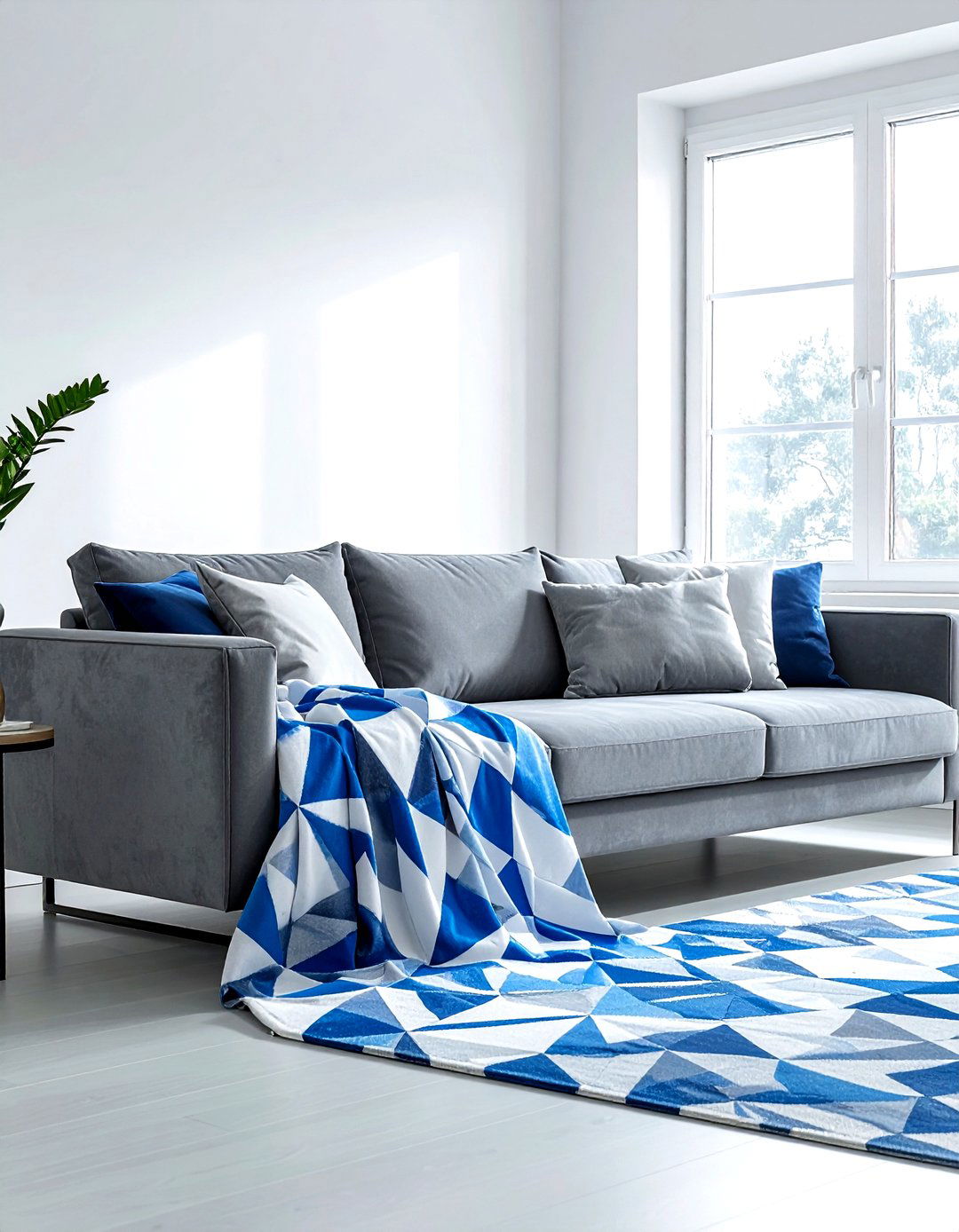 Geometric Pattern Throw - 30 living room blanket styling ideas