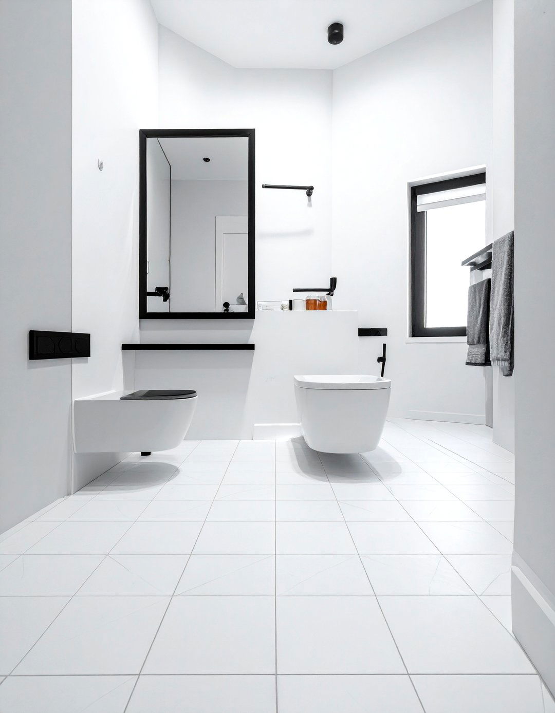 Geometric Pattern Tile White Grout - 30 white grout bathroom ideas