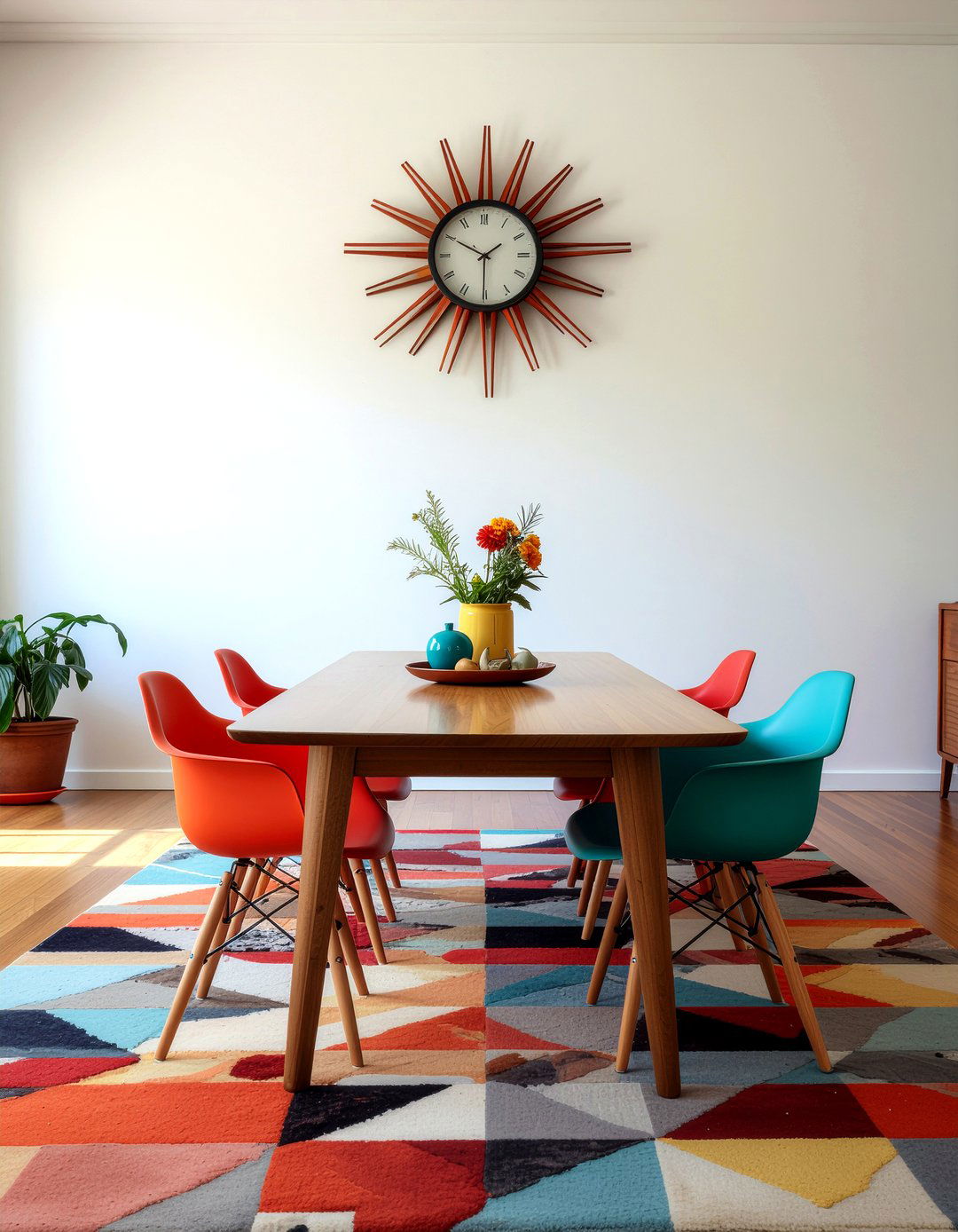 Geometric Persian Rug - 30 Persian rug dining room ideas