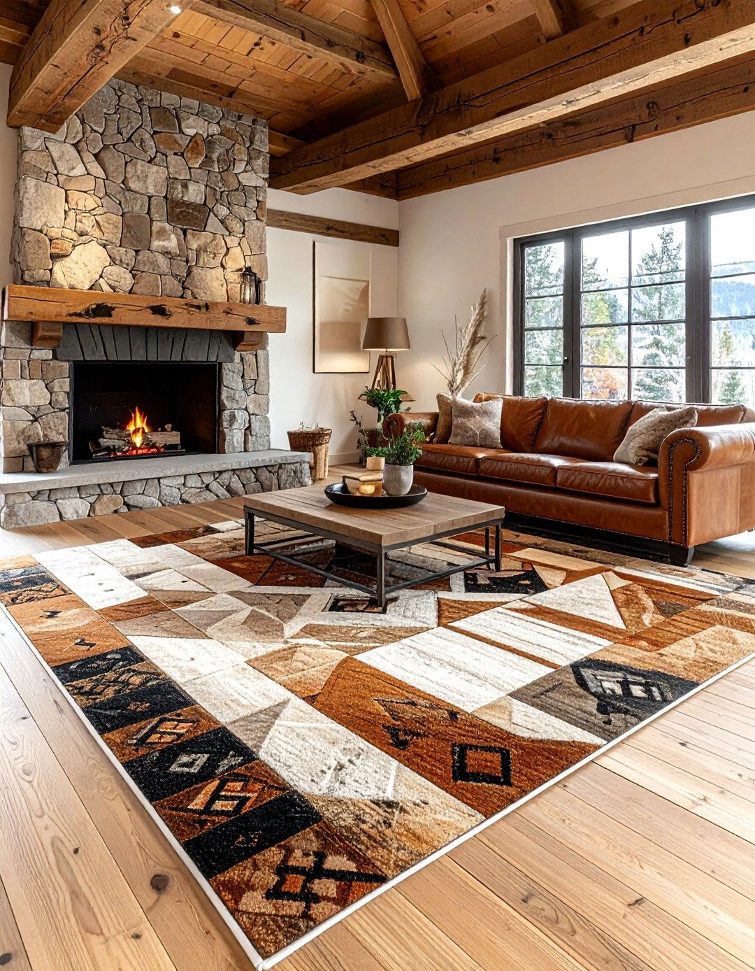 Geometric Persian rug - 30 Persian rug ideas