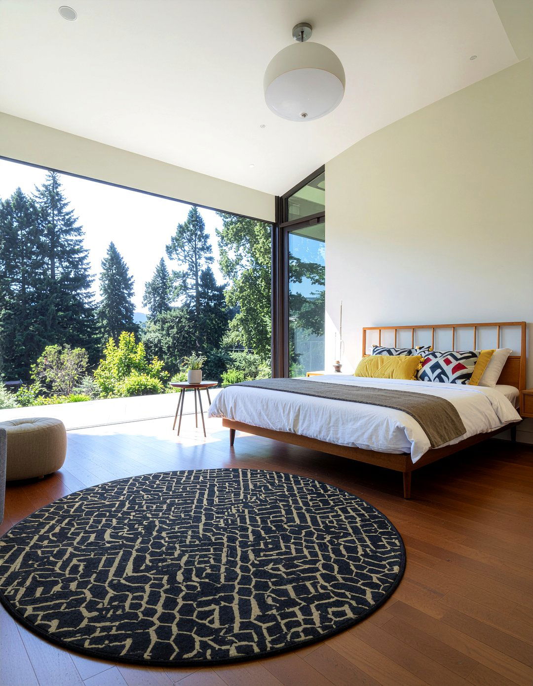 Geometric Round Rug - 30 bedroom round rugs