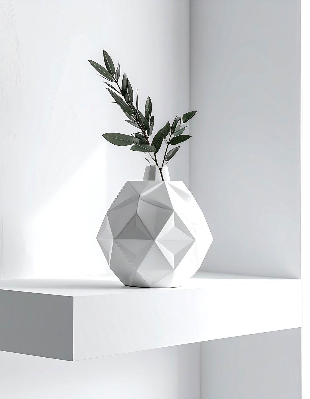 Geometric Vase Floating Shelf - 30 statement vase ideas