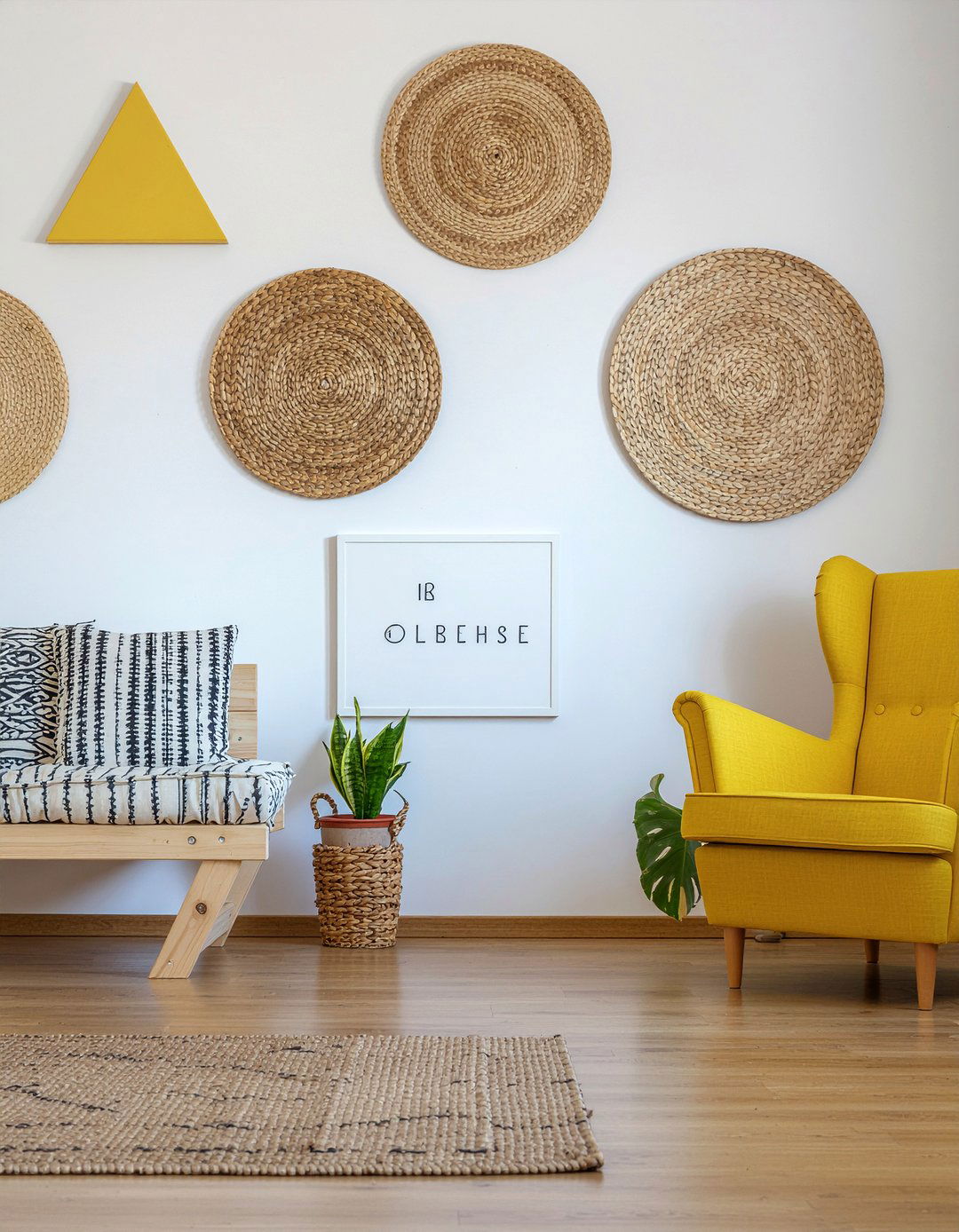 Geometric Wall Arrangement - 30 living room letter boards
