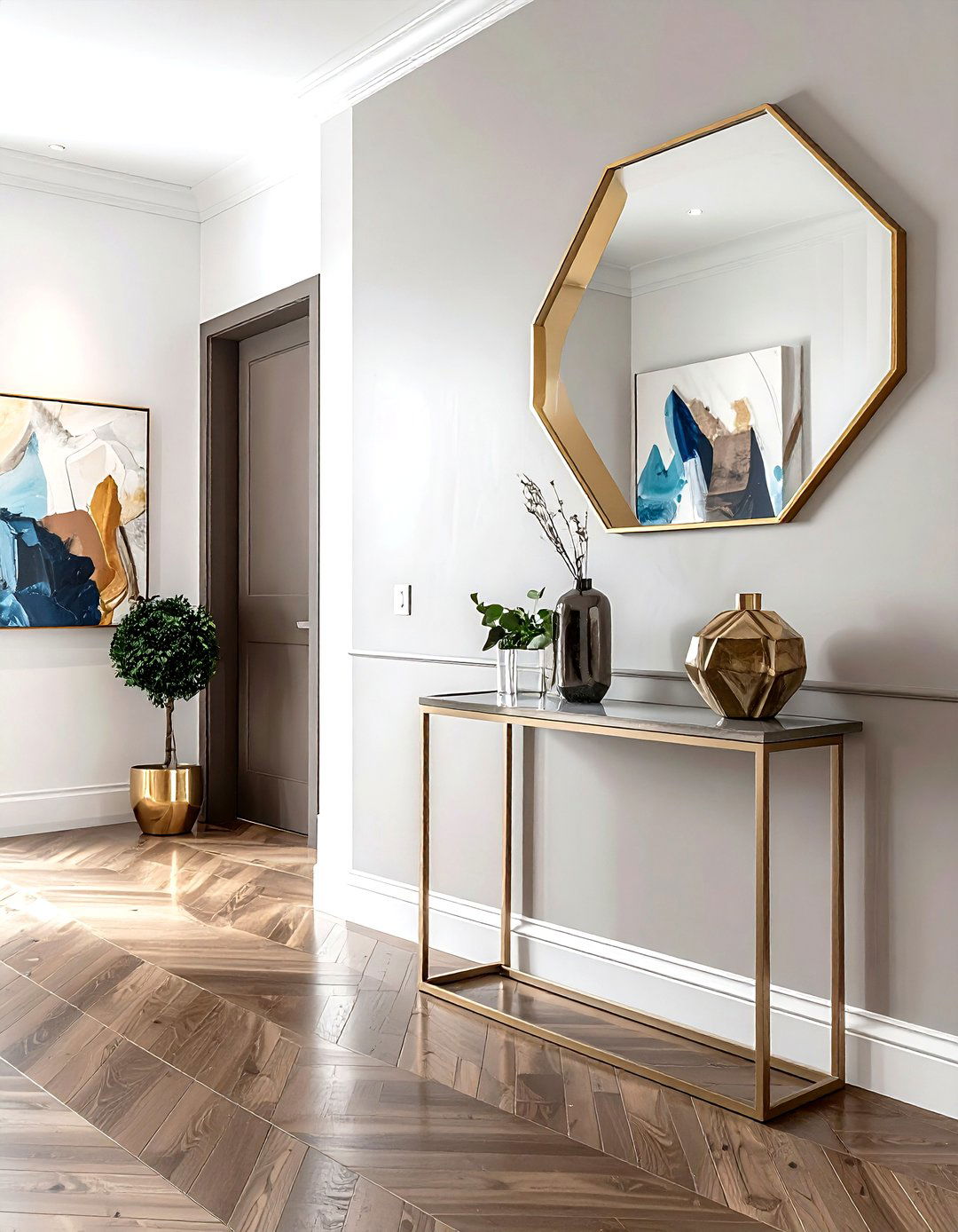 Geometric Wall Mirror - 30 decorative mirror ideas