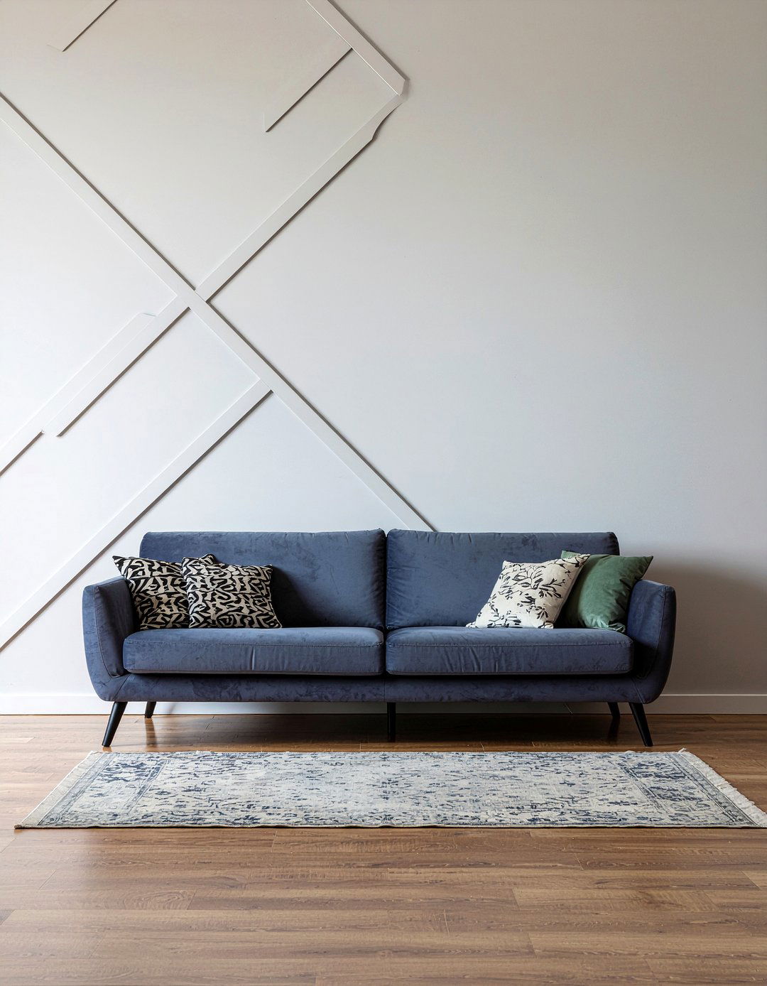 Geometric Wall Molding - 30 living room trim work ideas