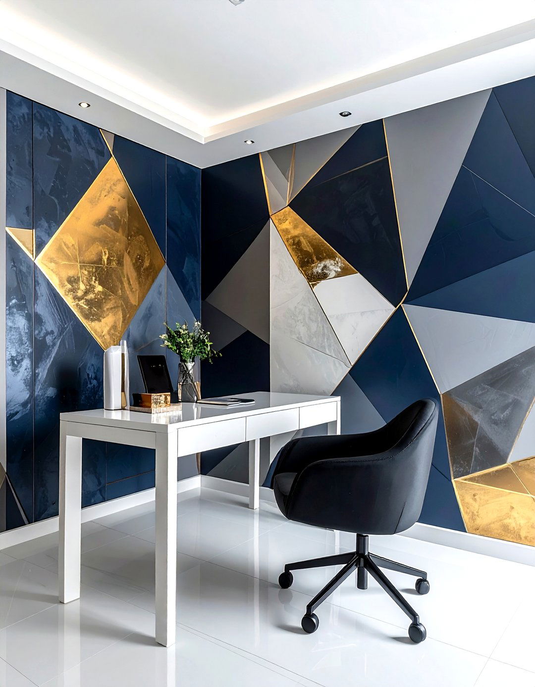 Geometric Wall Paint - 30 DIY decor ideas