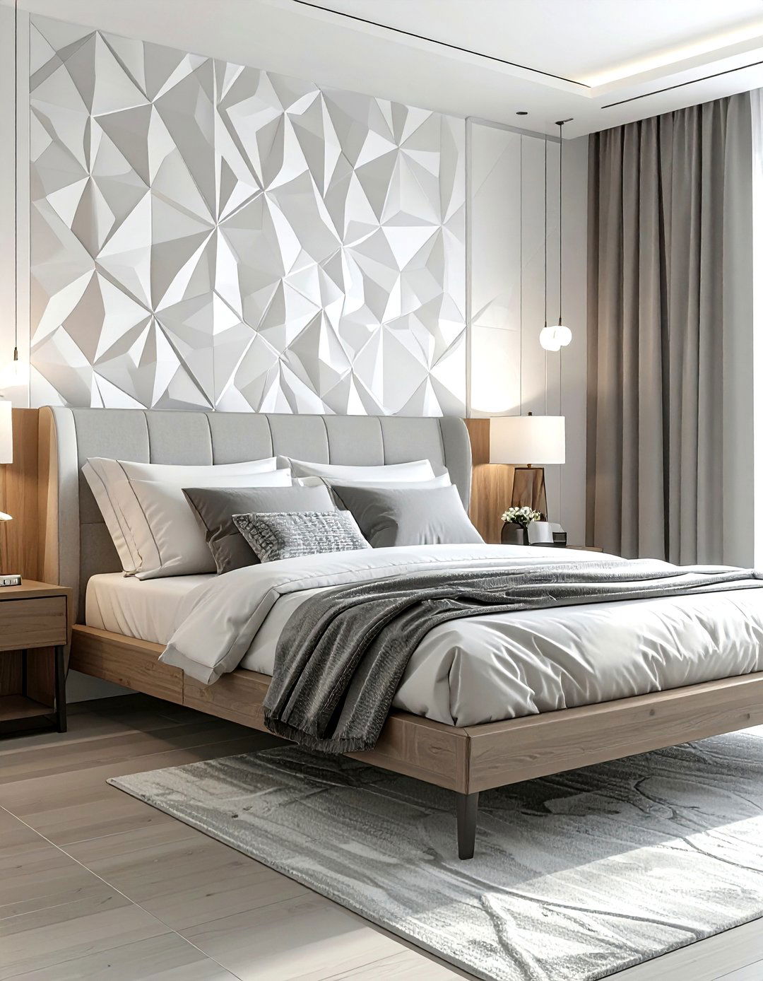 Geometric Wall Stencil - 30 inexpensive decor ideas