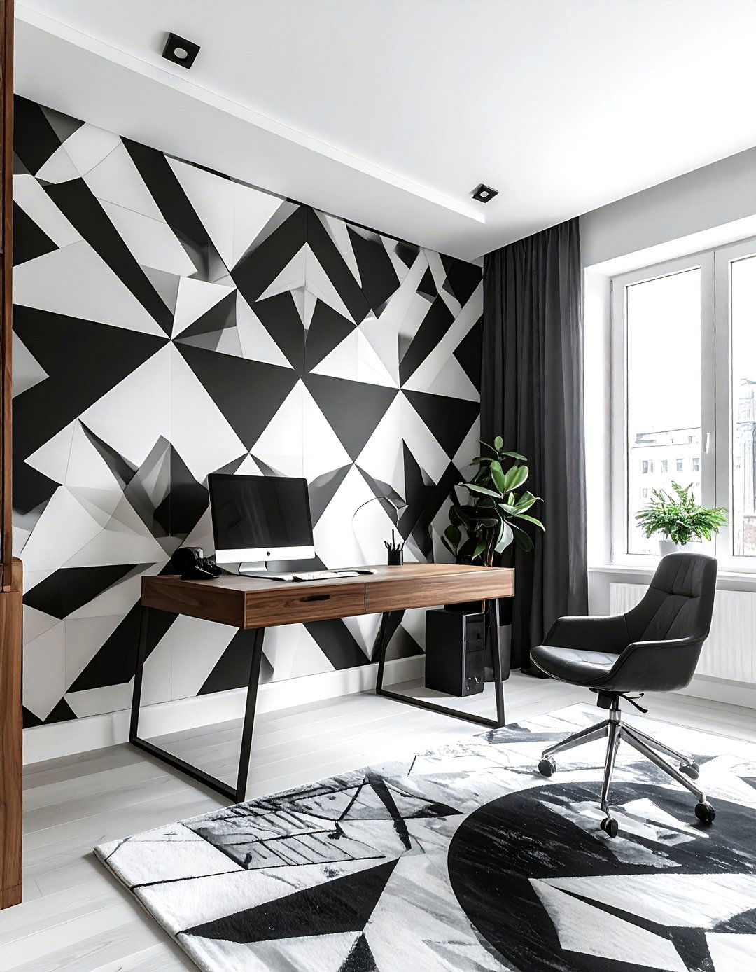 Geometric Wall Stencil - 30 conversation starter decor ideas