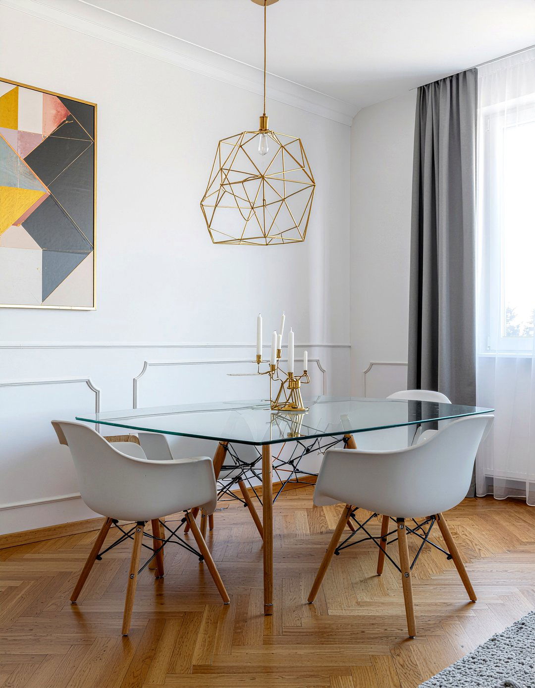 Geometric candle light fixture - 30 candle chandelier dining room ideas