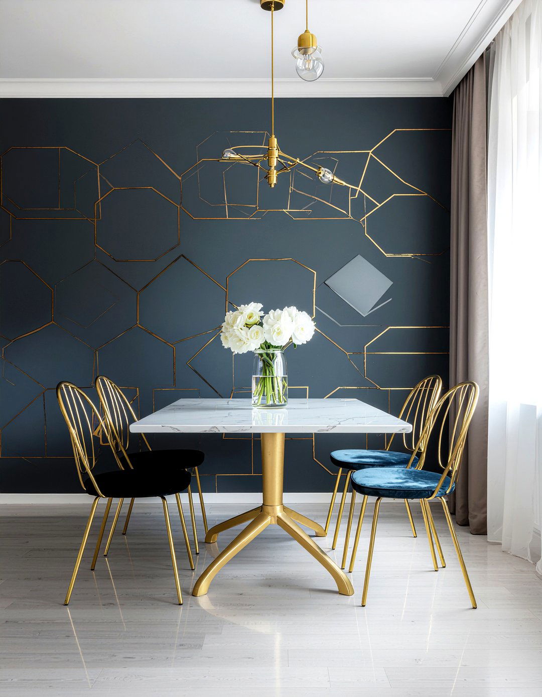 Geometric dining room wallpaper - 30 dining room wallpaper ideas