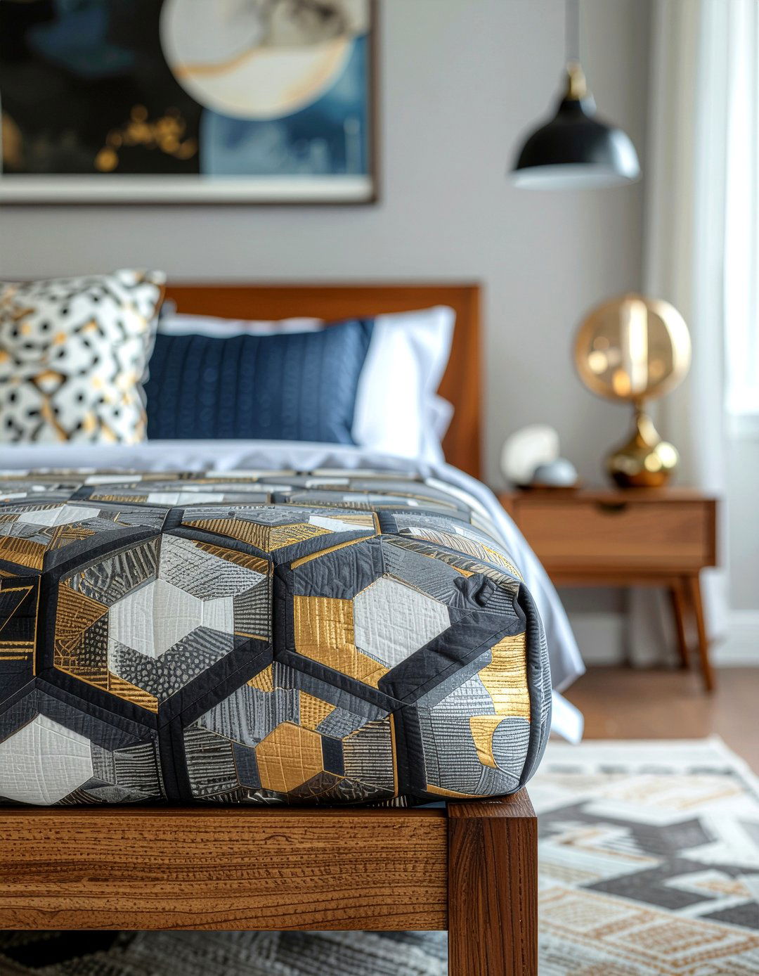 Geometric euro shams - 30 bedroom euro shams