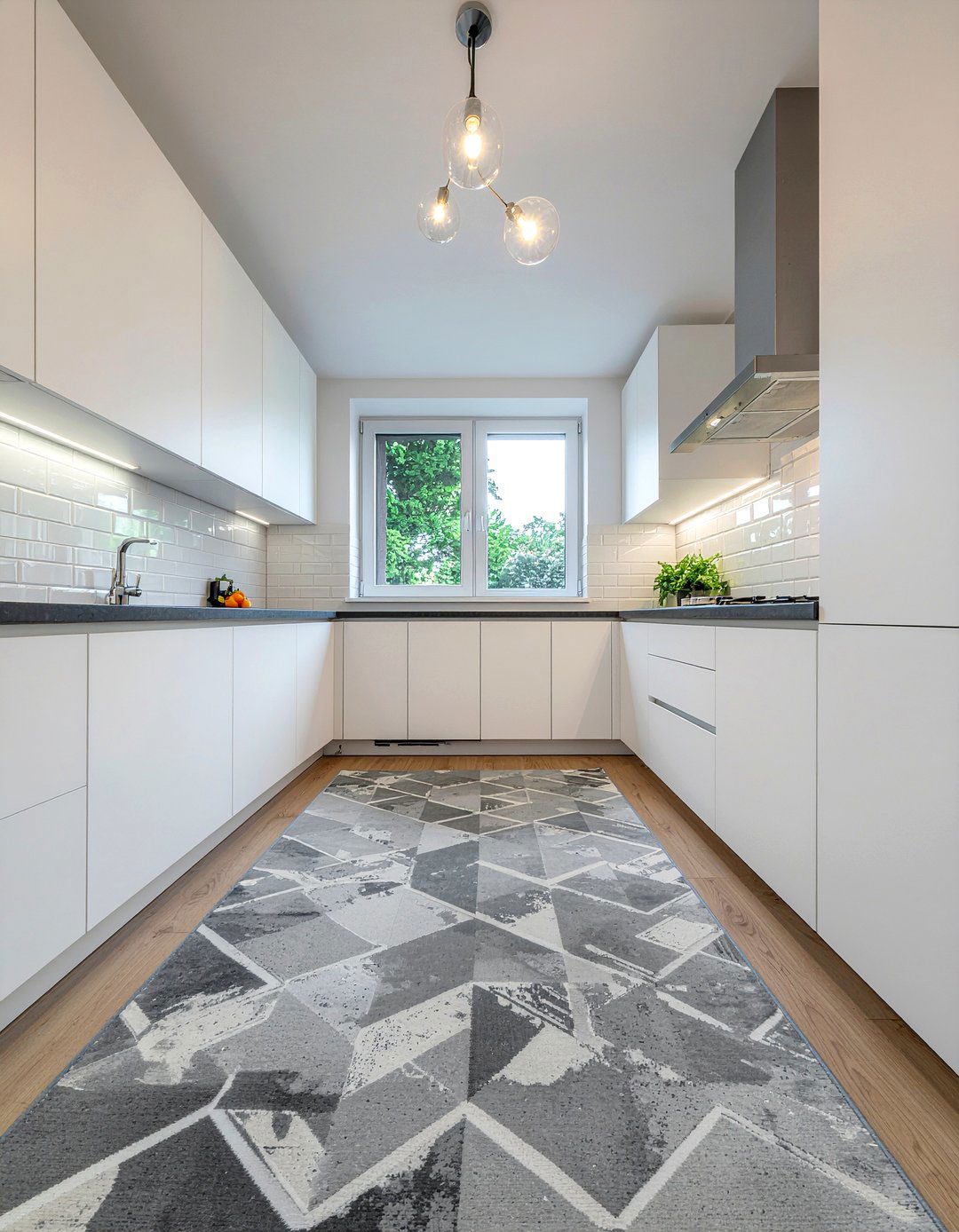 Geometric kitchen rug - 30 kitchen rug ideas