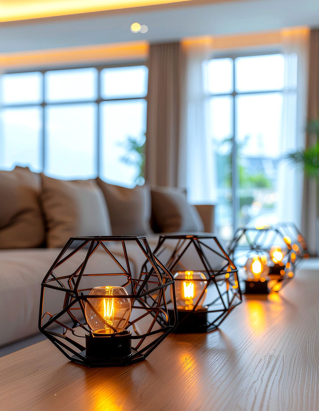 Geometric lantern fairy lights - 30 fairy light ideas