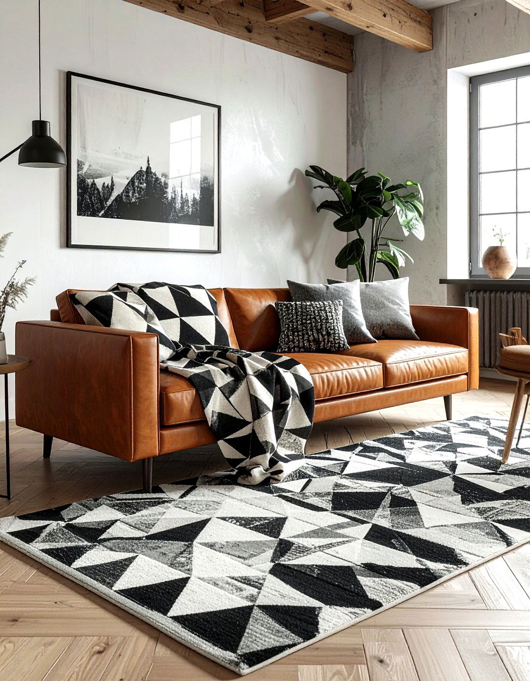 Geometric pattern throw - 30 throw blanket ideas