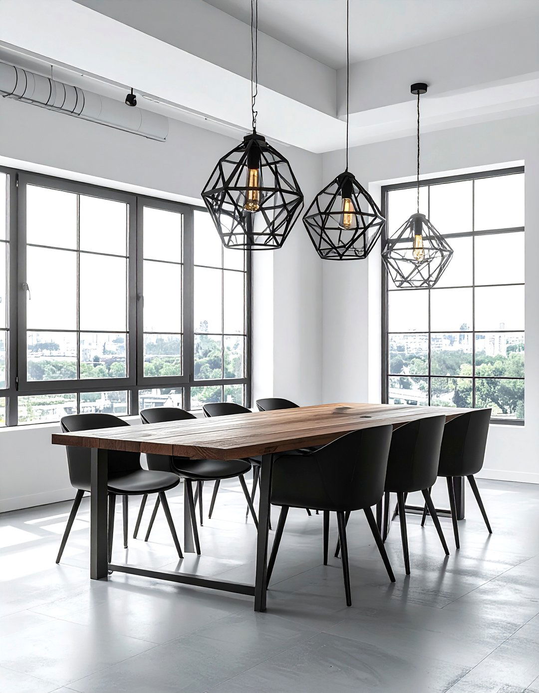 Geometric pendant lighting dining room - 30 geometric pattern decor ideas