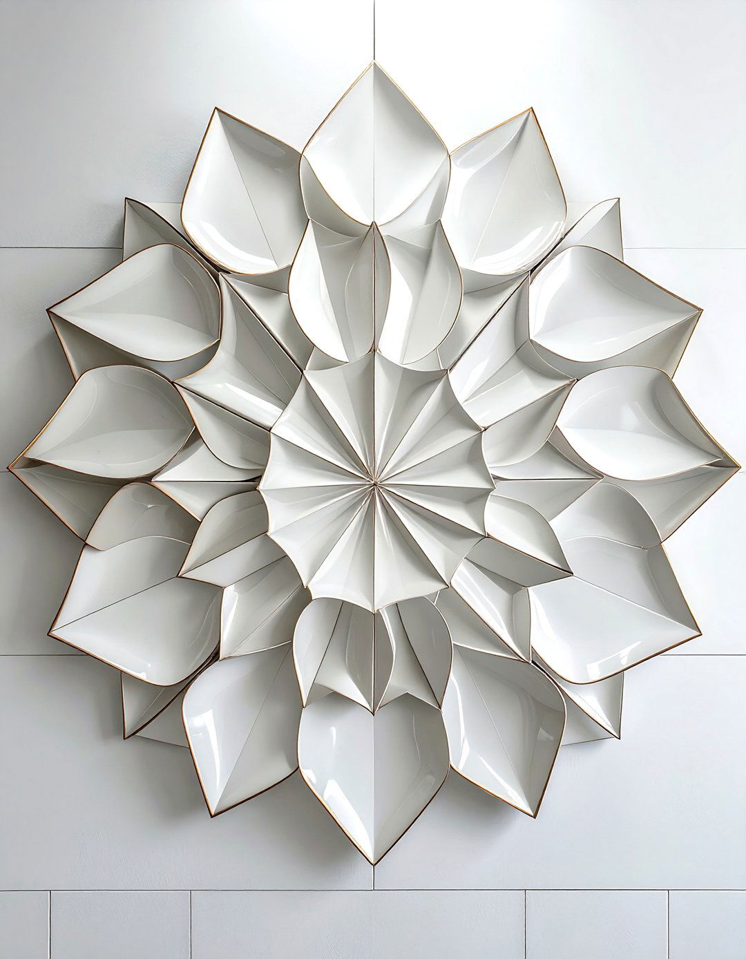 Geometric plate pattern - 30 plate collection display ideas