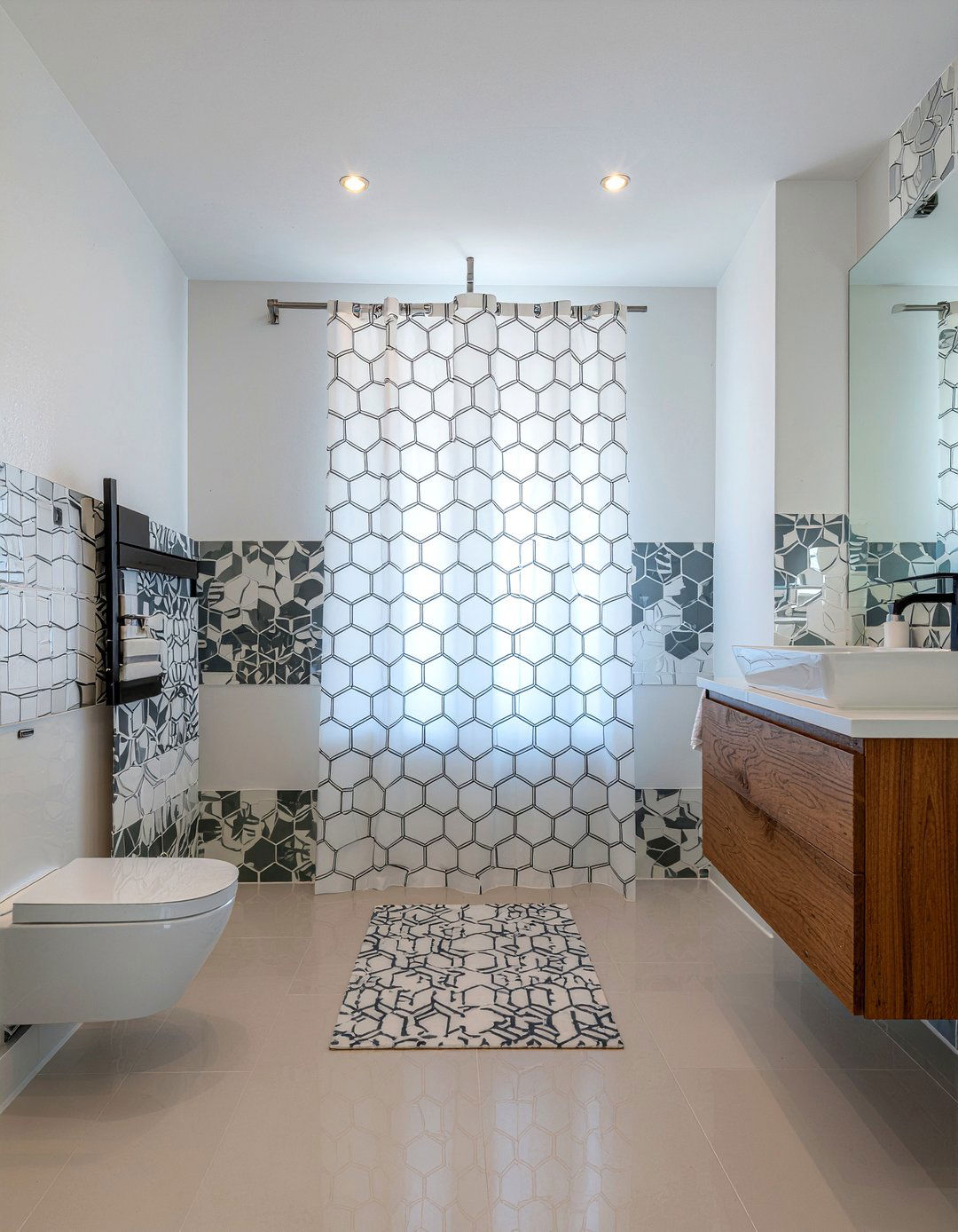 Geometric rental bathroom - 30 rental bathroom ideas