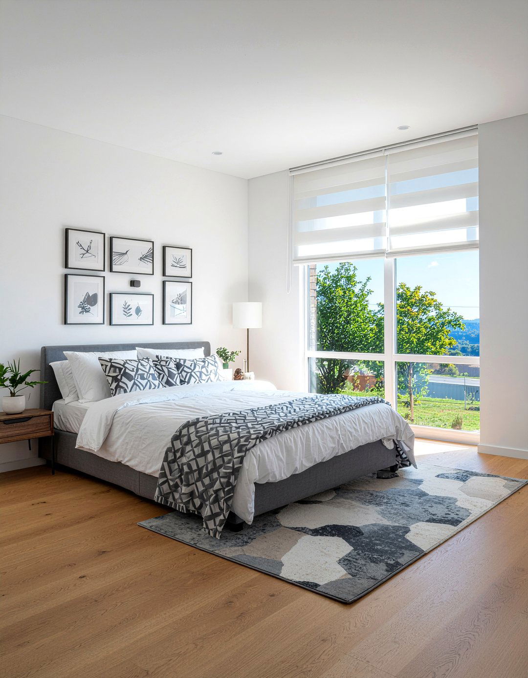 Geometric roman shades - 30 bedroom roman shades