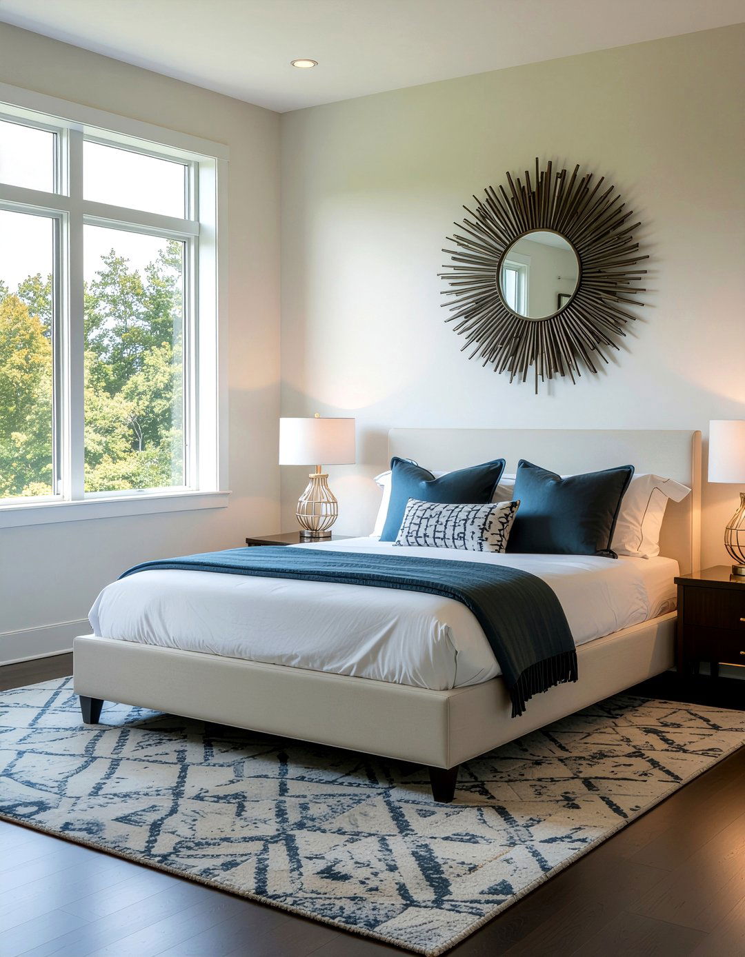 Geometric sunburst mirror - 30 bedroom sunburst mirrors