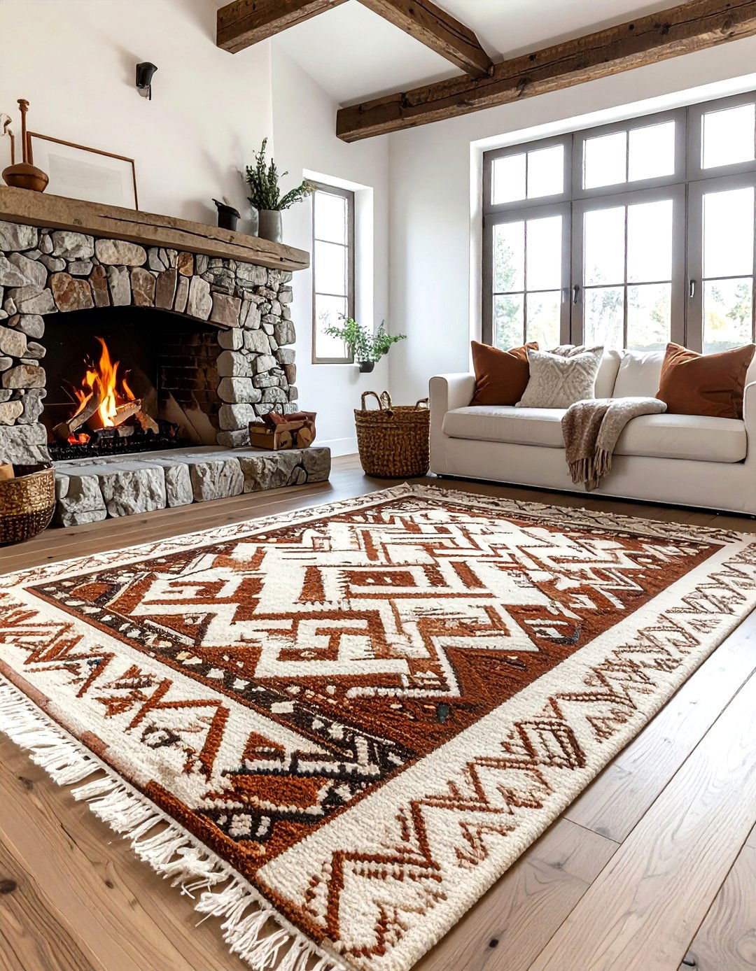 Geometric tribal rug - 30 vintage rug ideas