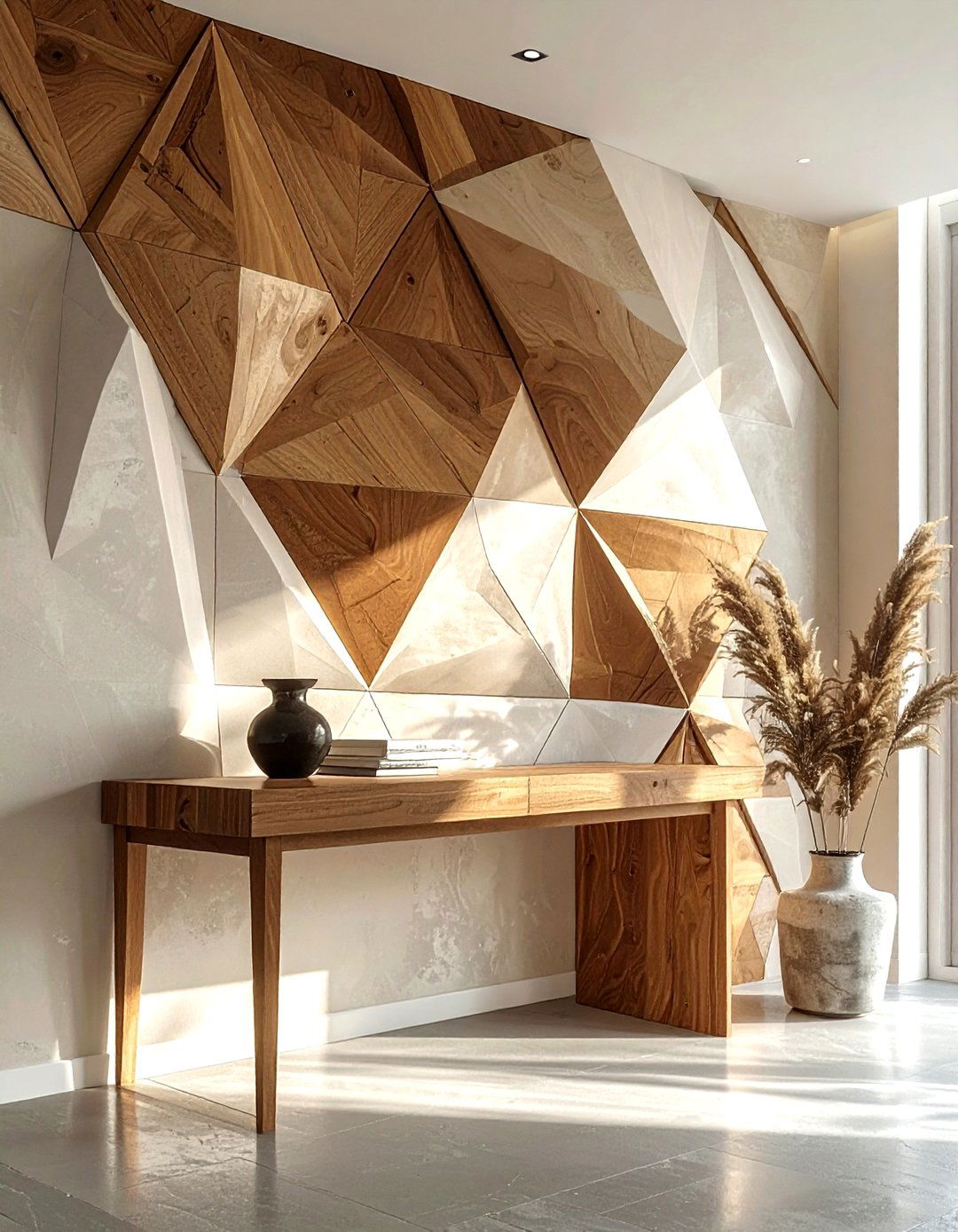 Geometric wall detail - 30 architect home decor ideas