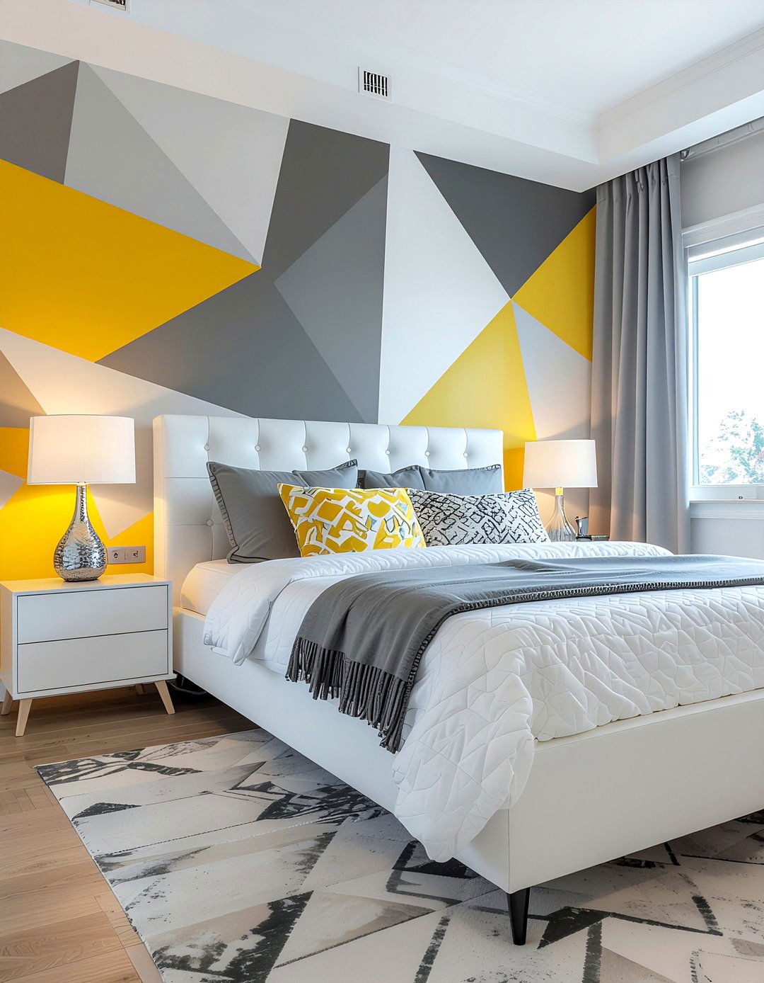 Geometric wall paint - 30 feature wall ideas