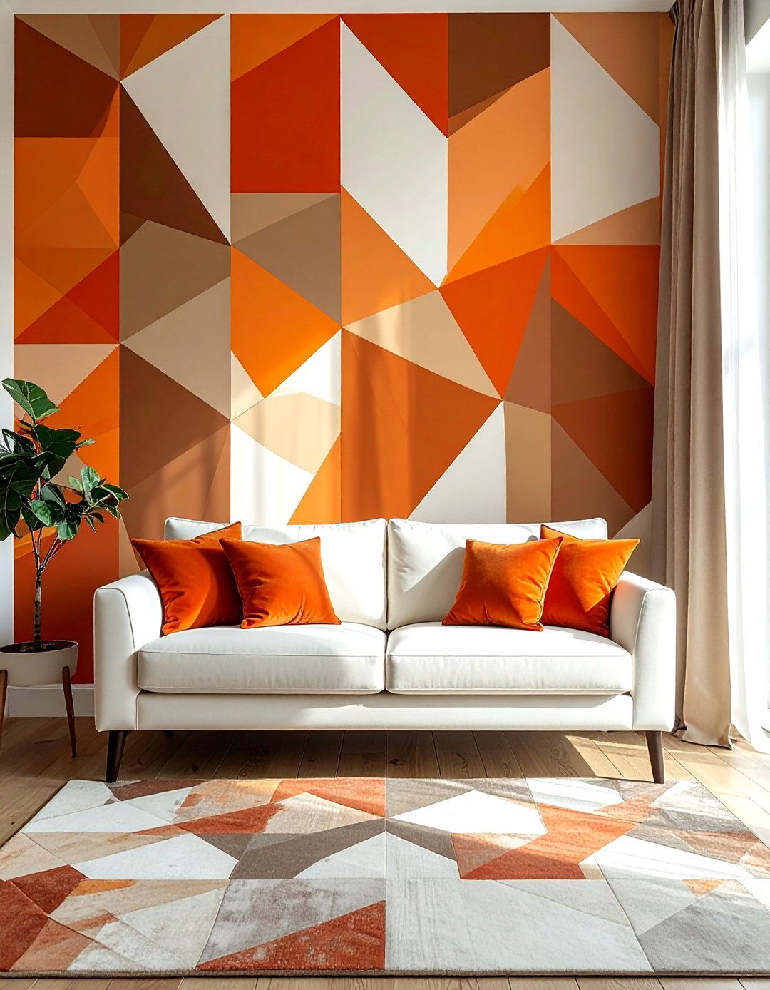 Geometric wallpaper - 30 retro home decor ideas
