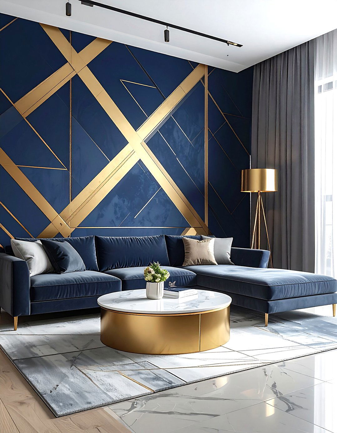 Geometric wallpaper living room - 30 geometric pattern decor ideas