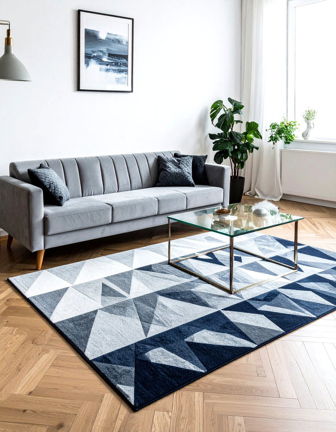 Geometric wool rug - 30 living room wool rugs