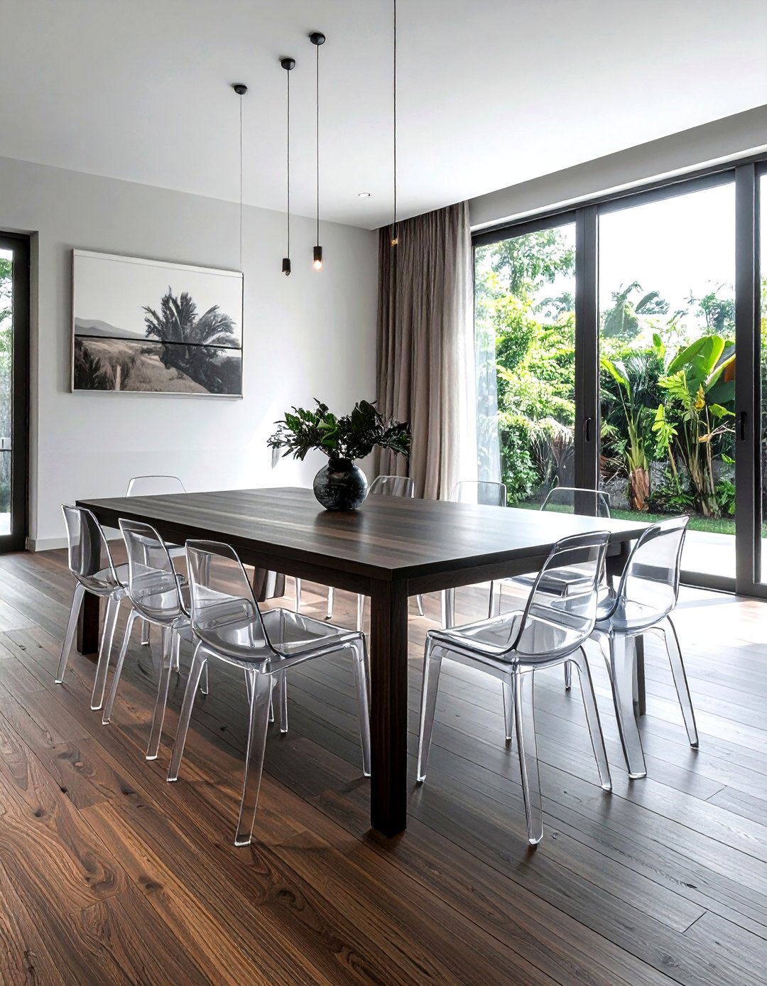 Ghost Chairs - 30 minimalist dining room ideas