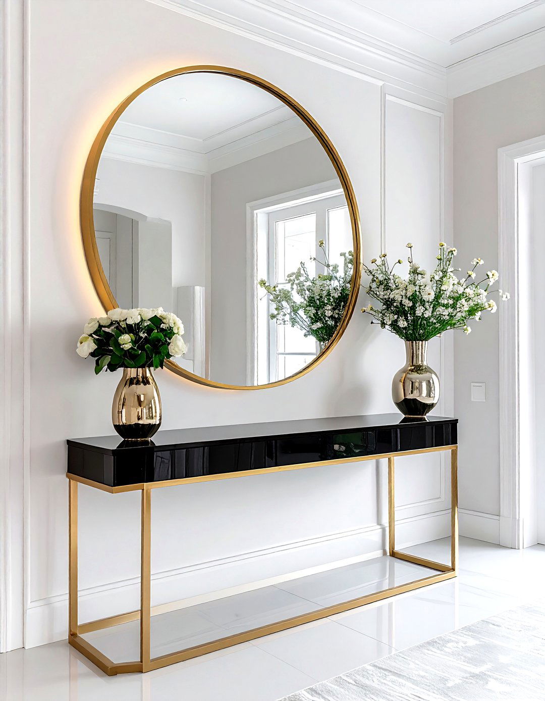 Giant Round Mirror - 30 decor scale ideas