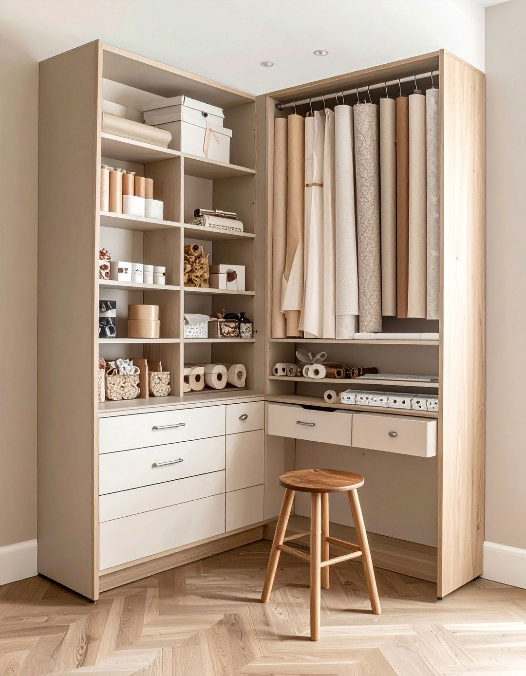 Gift Wrap Station Organizer - 30 living room closet organization