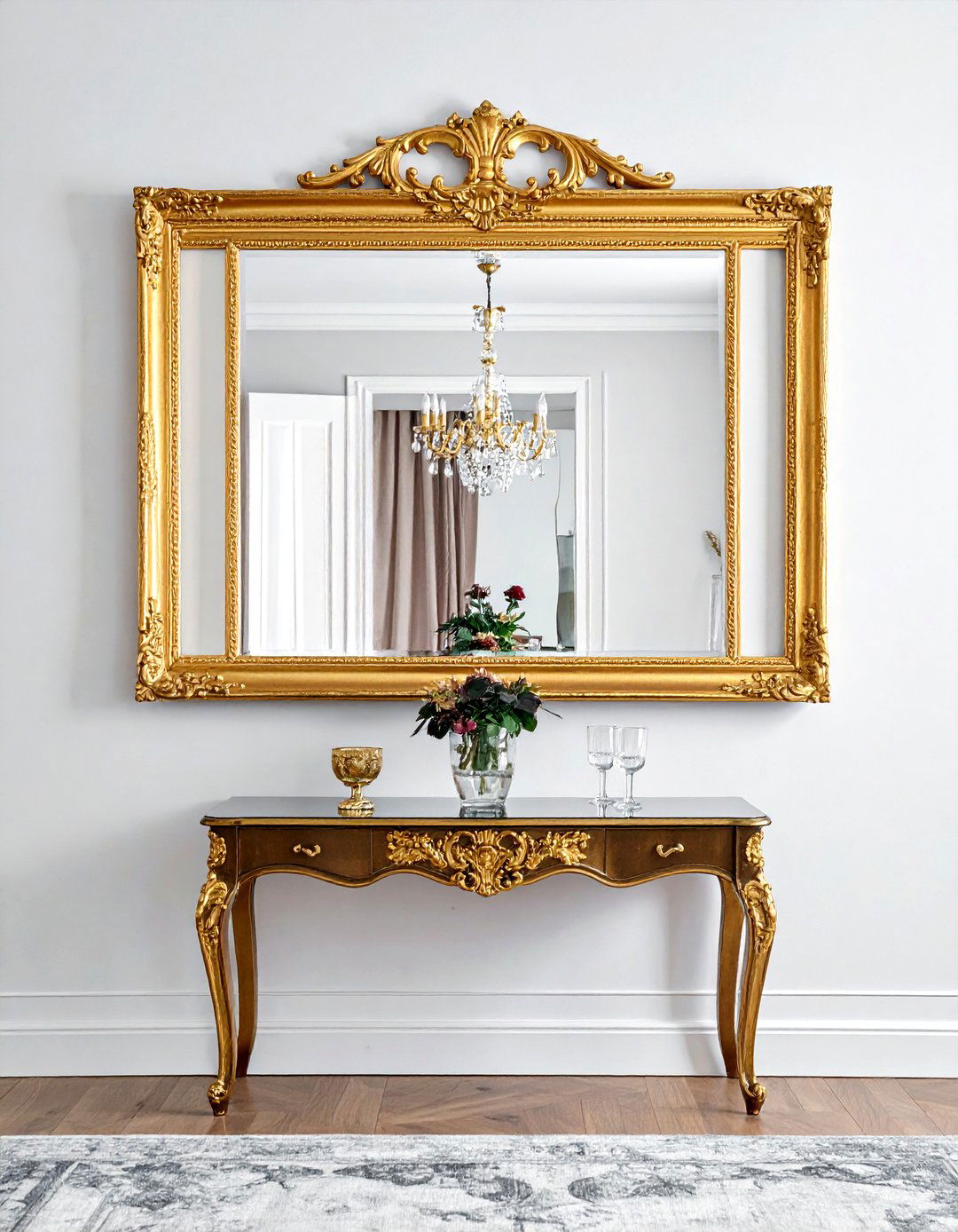 Gilded Mirror - 30 traditional entertaining dining ideas
