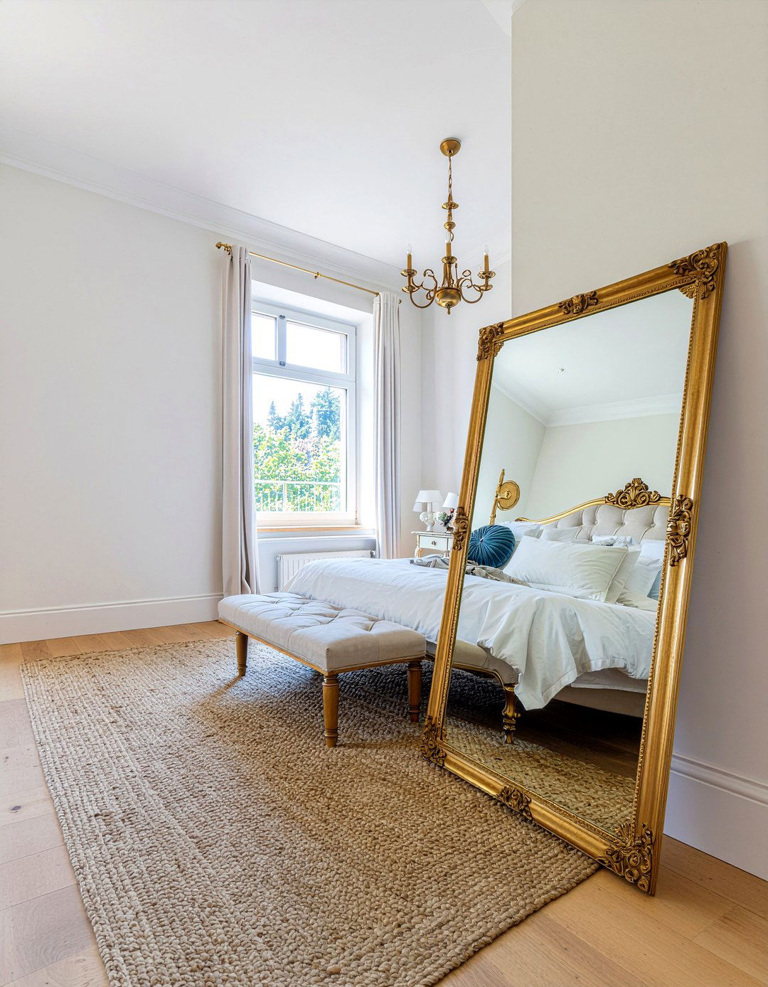 Gilded Mirror Bedroom - 30 vintage bedroom ideas