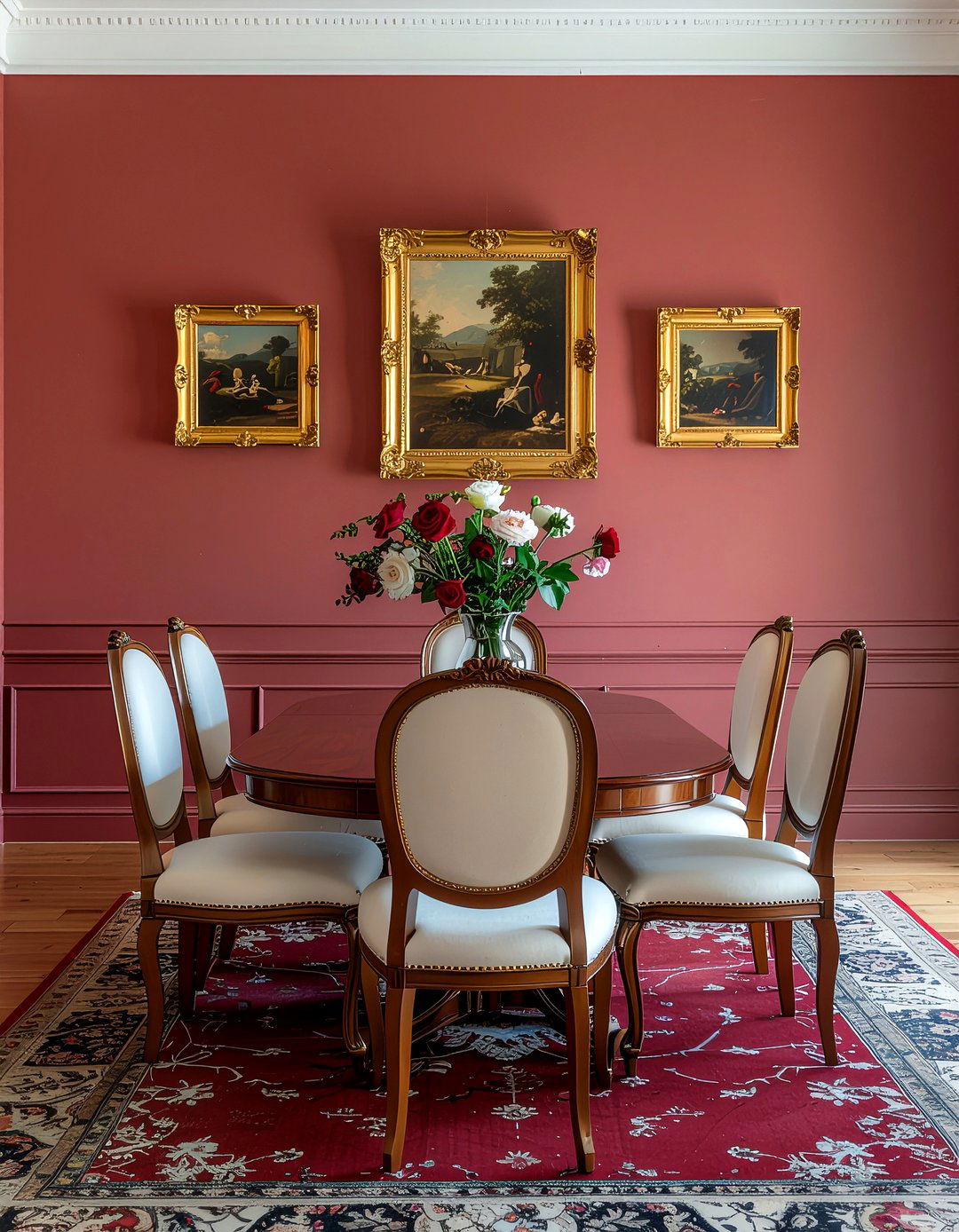 Gilded Picture Frames - 30 family heirloom dining room ideas