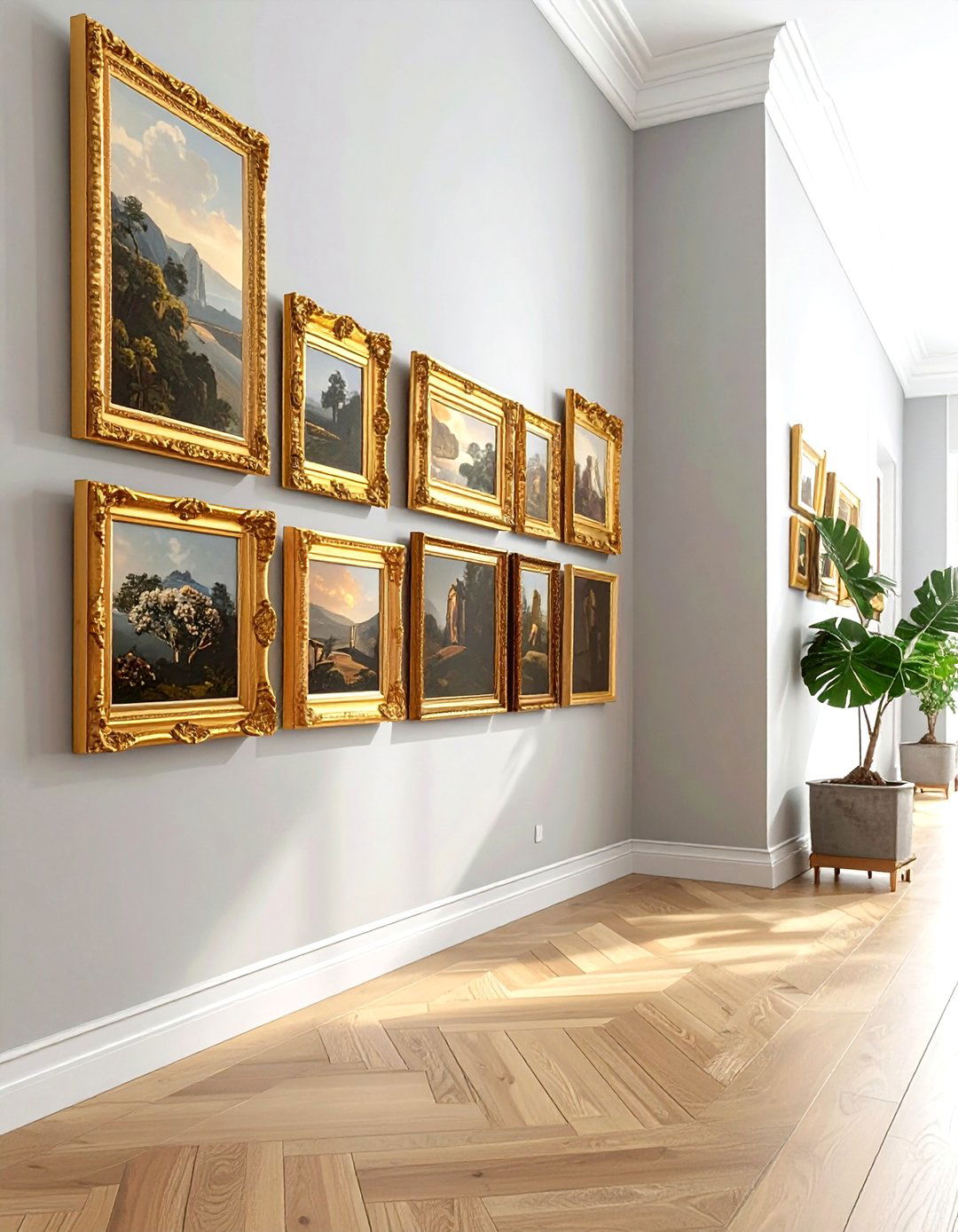 Gilded gallery wall - 30 new traditional decor ideas