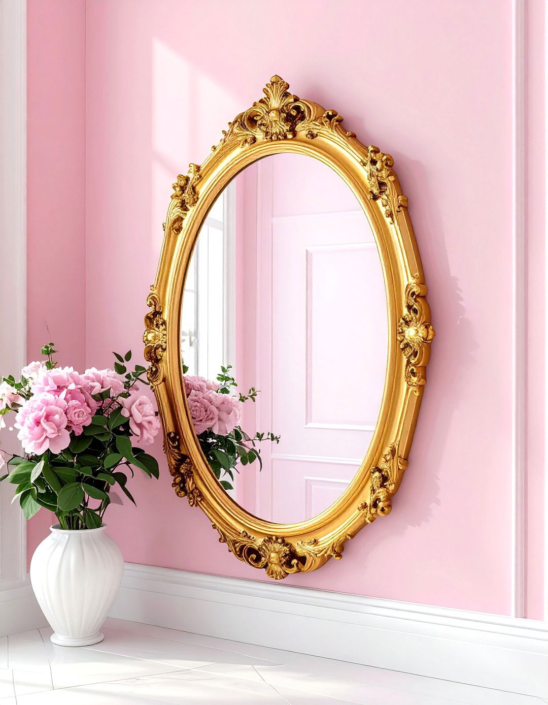 Gilt mirror frame - 30 vintage bathroom ideas