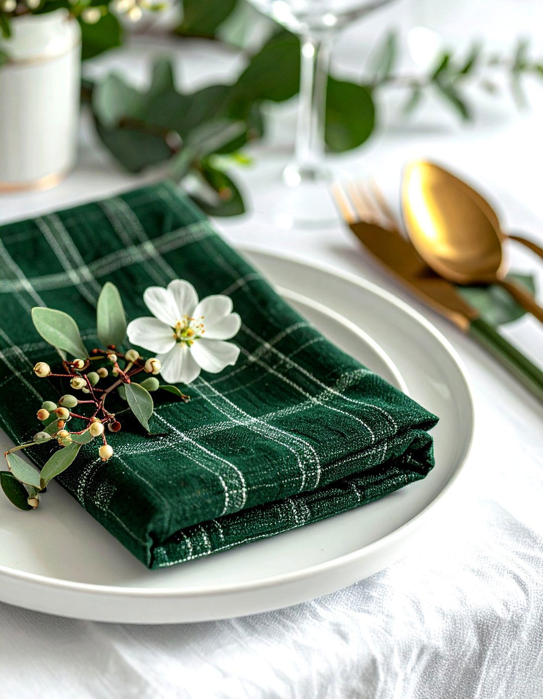 Gingham Cloth Napkin - 30 check decor ideas