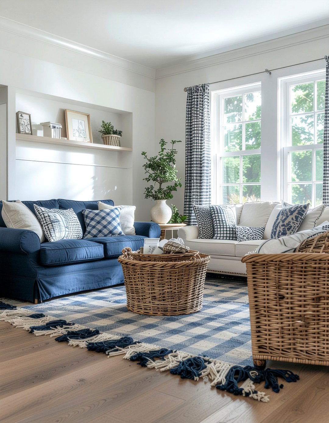 Gingham Wallpaper - 30 living room vintage wallpapers