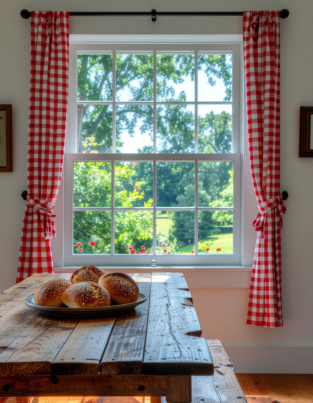 Gingham Window Treatments - 30 kitchen curtain ideas