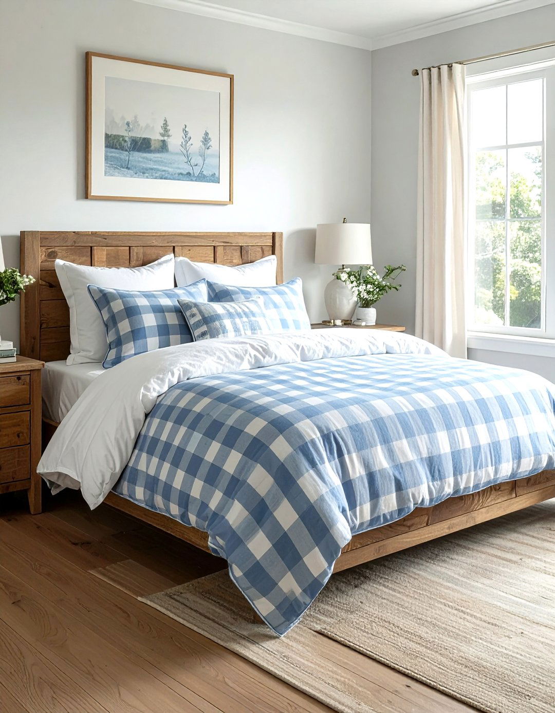 Gingham bedding - 30 gingham decor ideas
