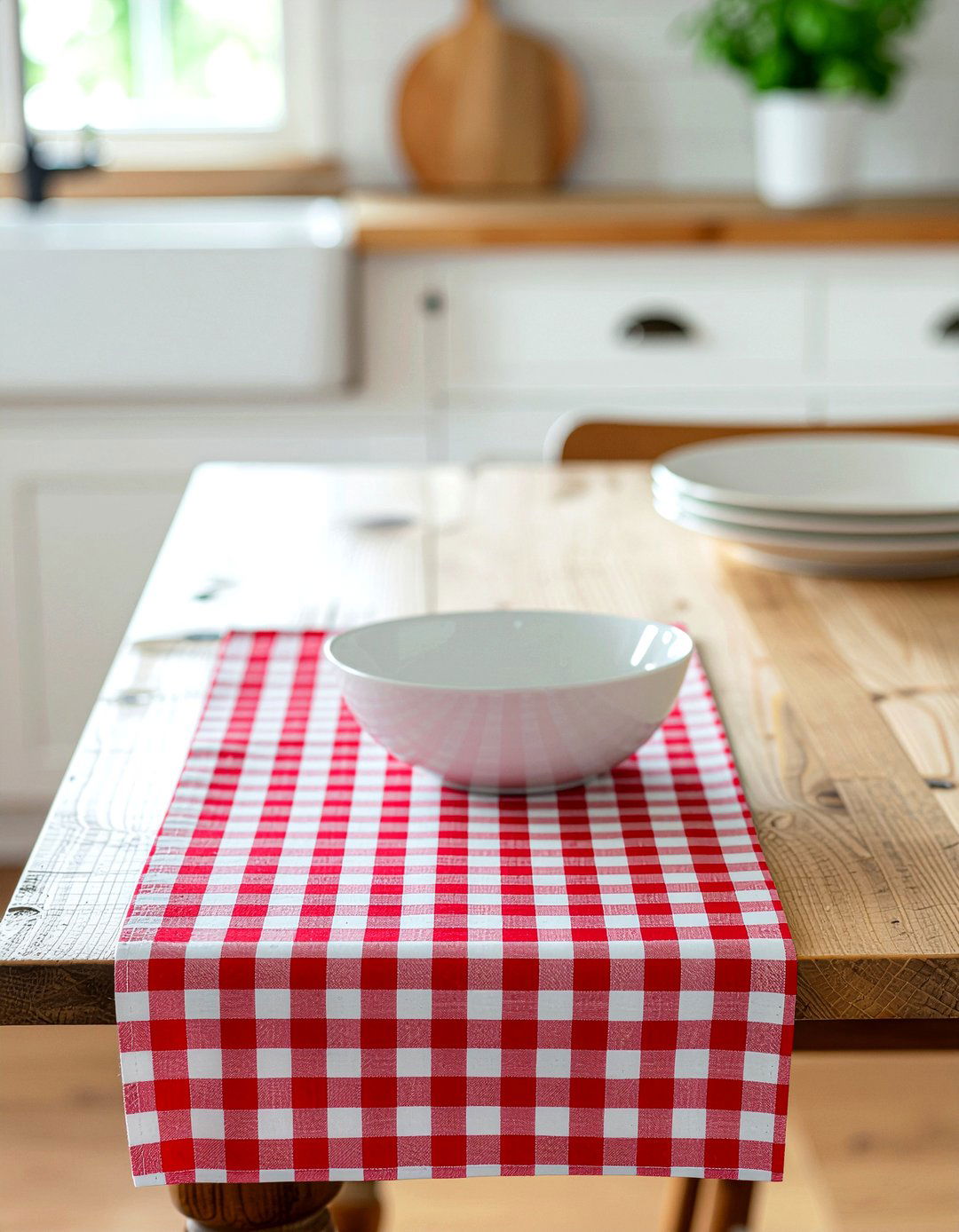 Gingham check placemat - 30 placemat dining ideas