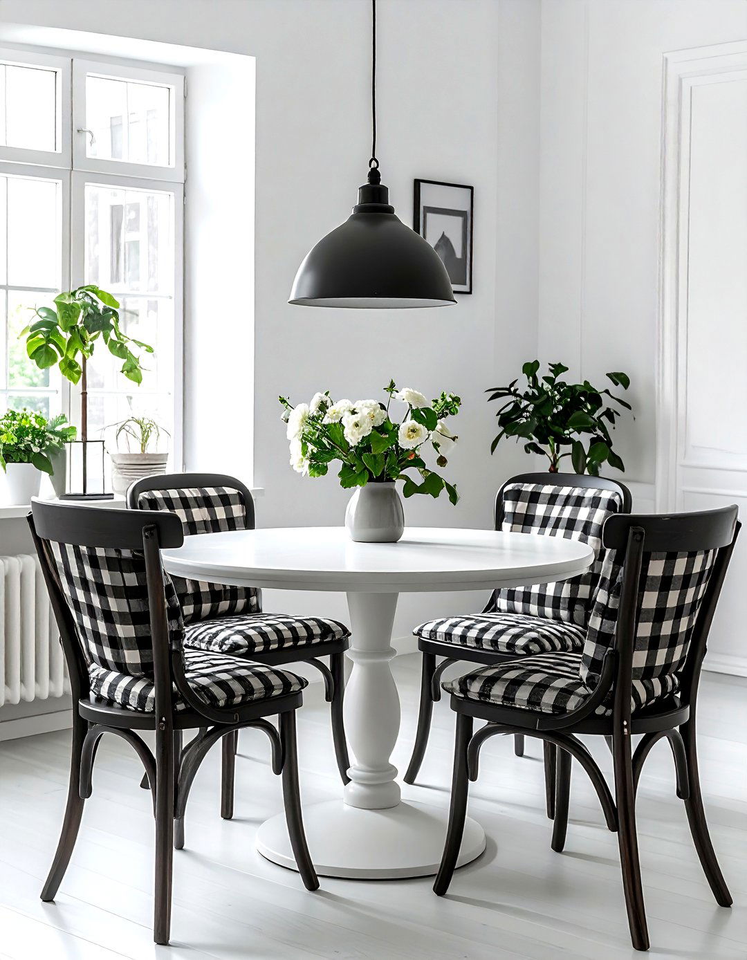 Gingham dining chair cushions - 30 gingham decor ideas