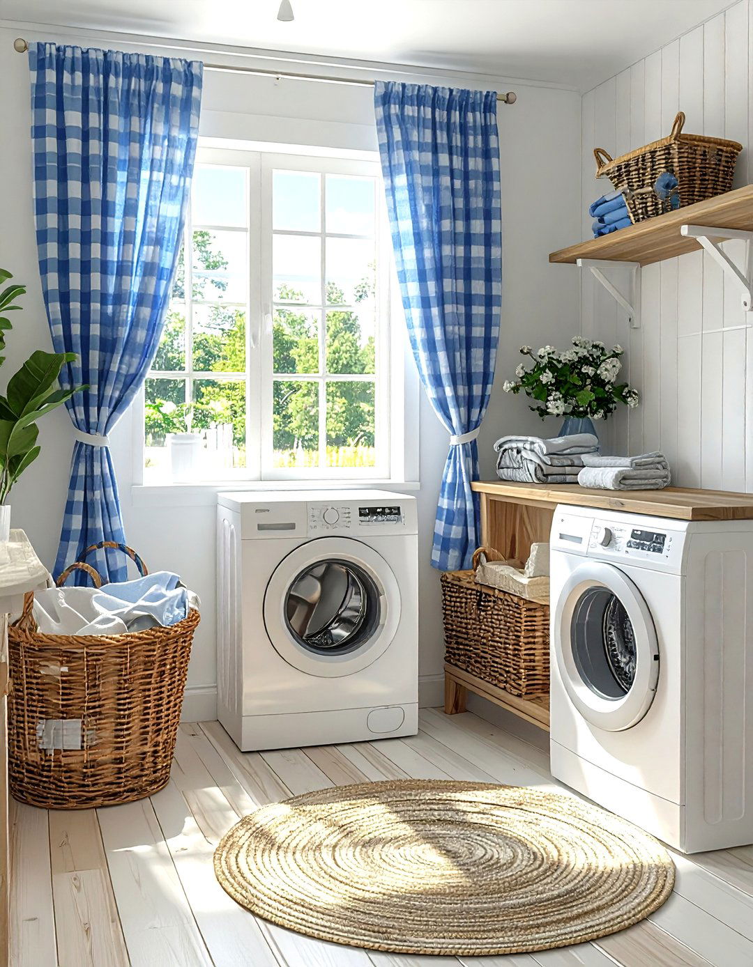 Gingham laundry room decor - 30 gingham decor ideas