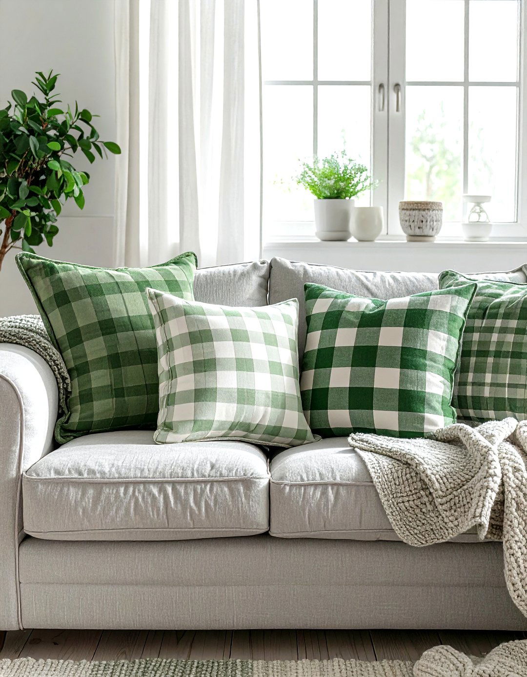 Gingham throw pillows - 30 gingham decor ideas